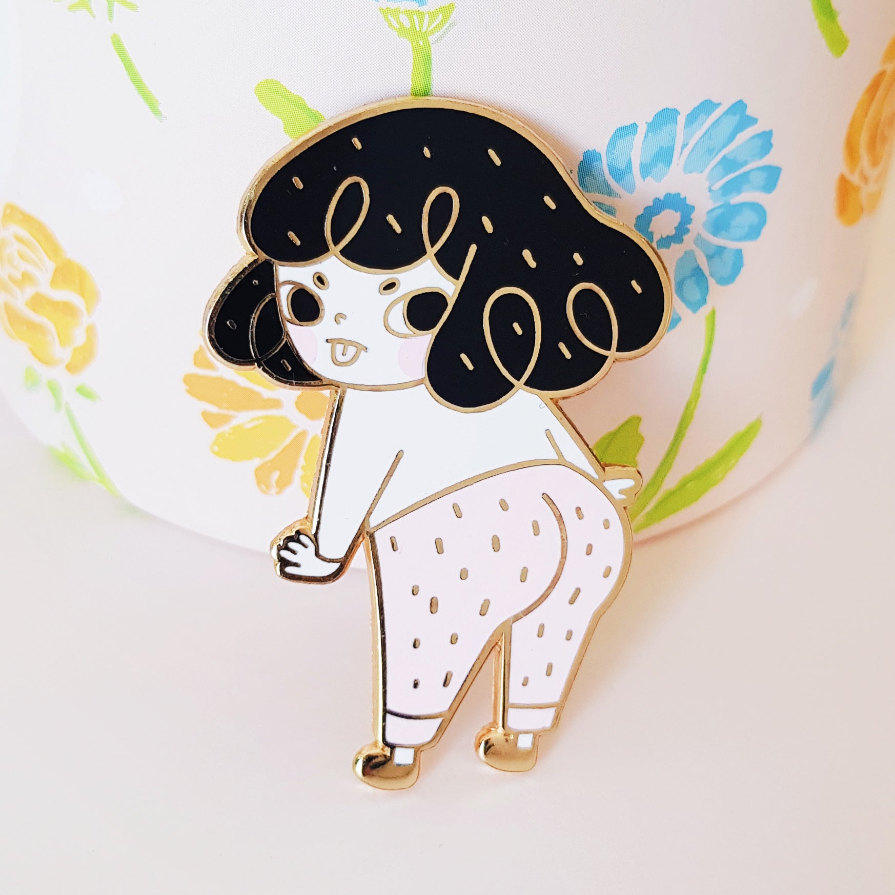 Peachy Enamel Pin