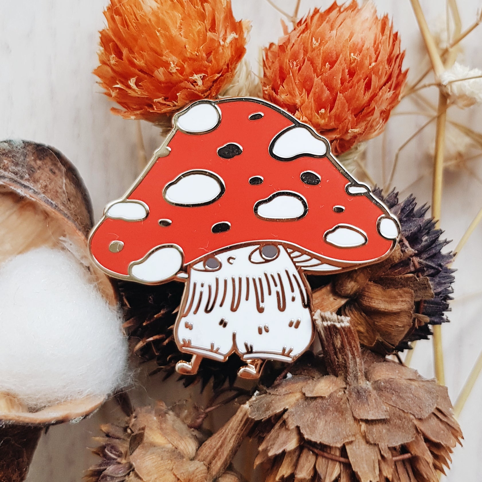 Mushroom Boy Enamel Pin