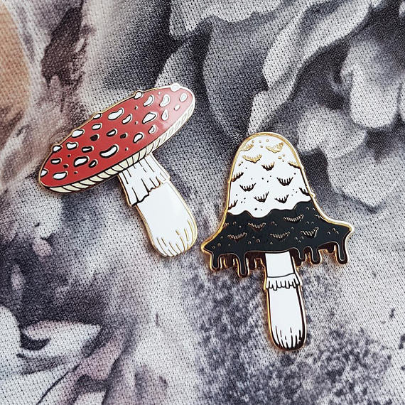 Inky Cap Mushroom Hard Enamel Pin